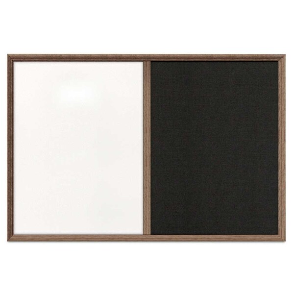 Enclosed Corkboard, 1 Door, 24"x36", 4" Fra, UV3422-BLACK-PEARL